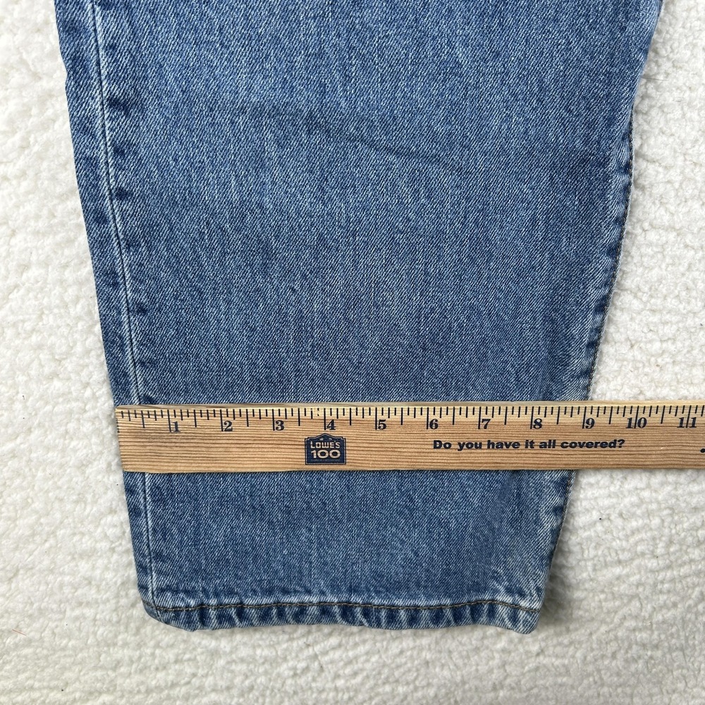 Vintage Levis 501 Jeans Mens 34x32 Denim Regular Straight Button Fly Batwing Tag - Picture 13 of 14